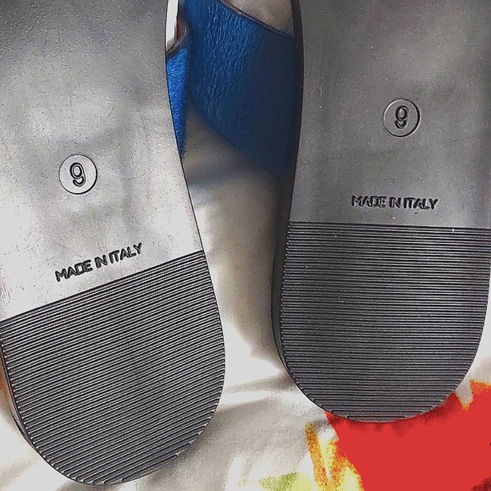 KENNETH COLE PALM SANDALS *CERULEAN/AZURE BLUE - Picture 11 of 17
